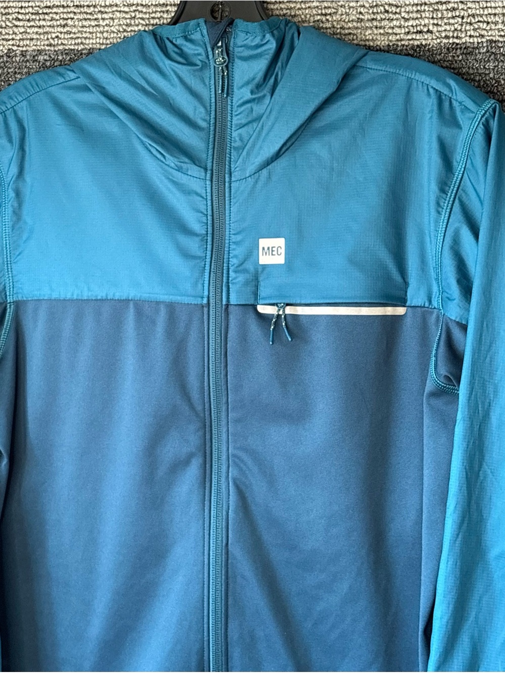 MEC Nitro Thermal Run Teal Running Jacket Men's Small EUC - Picture 3 of 8